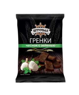 Гренки СОЛОДОВЫЕ с чесноком 100 гр/16