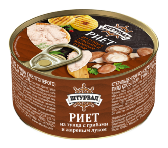 Риет из тунца Грибы и жареный лук КЛЮЧ 115 гр/16