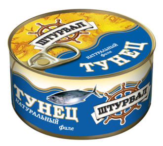 Тунец НАТУРАЛЬНЫЙ КЛЮЧ "Штурвал" 185 гр/24