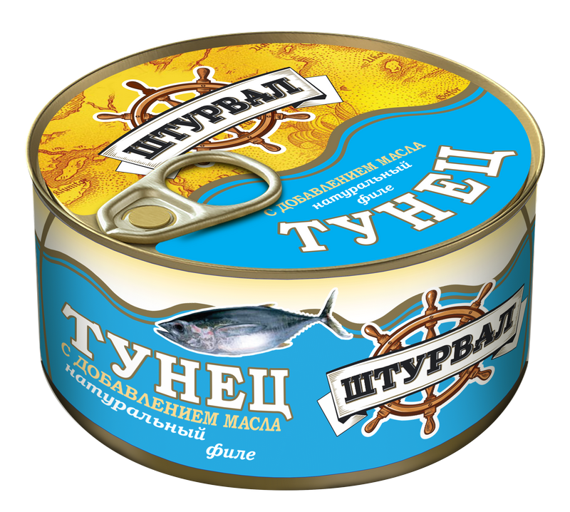 Тунец В МАСЛЕ КЛЮЧ "Штурвал" 185 гр/24
