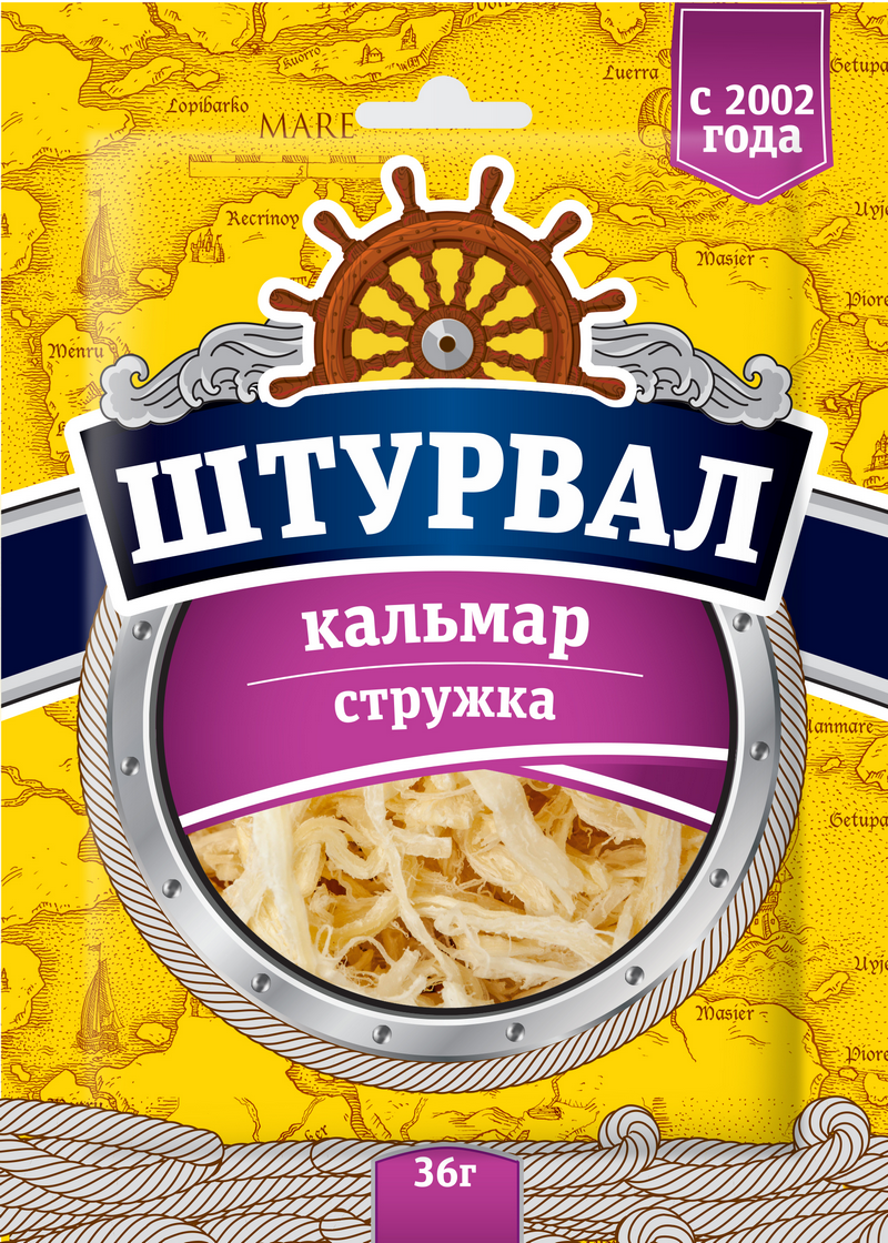 Кальмар сол. сушеный 36гр/40