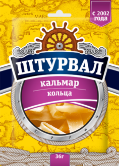 Кольца кальмара соленые "Штурвал" 36гр/40