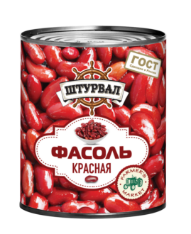 Фасоль НАТУР. КРАСНАЯ "Штурвал" 400 гр/12