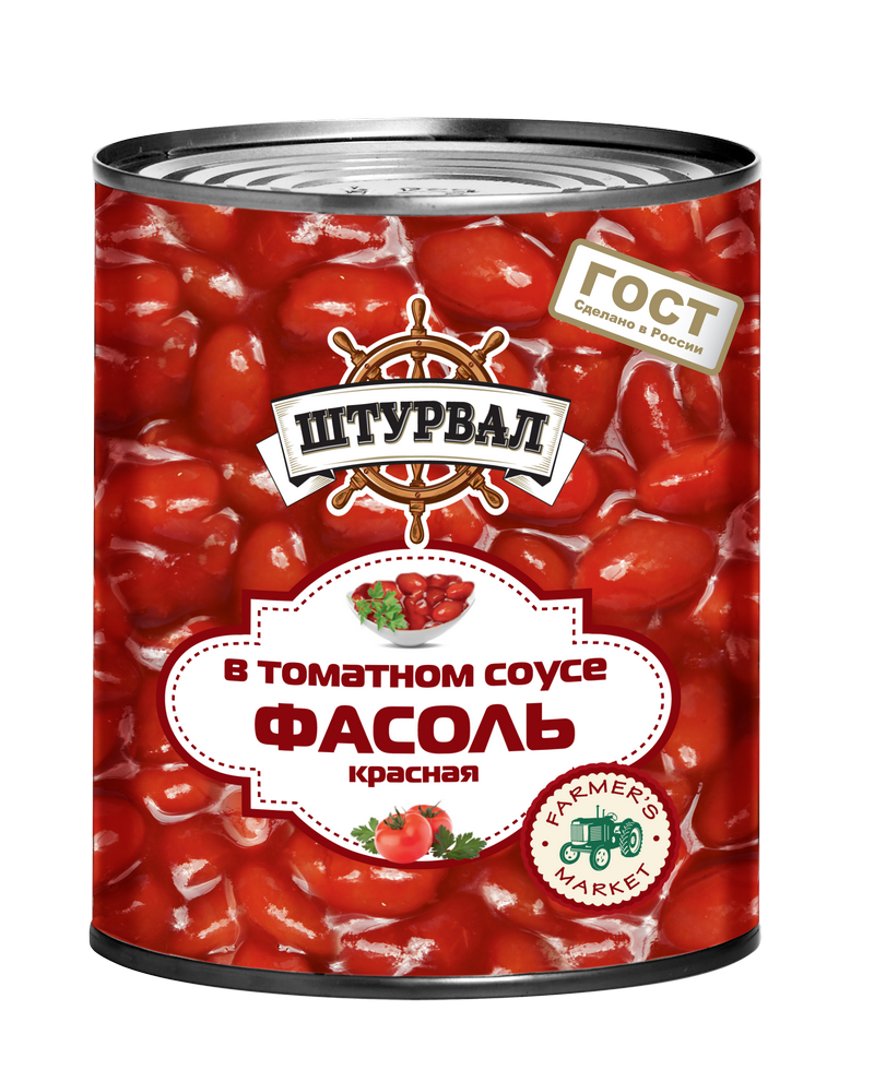 Фасоль КРАСНАЯ в т/с ГОСТ "Штурвал" 400 гр/12