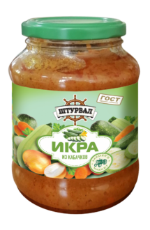 Икра из КАБАЧКОВ обжарен. ст/б "Штурвал" 480г/6