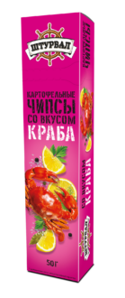 чипсы пластины краб 50 гр/25