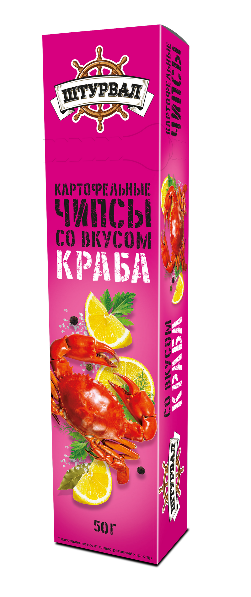 чипсы пластины краб 50 гр/25