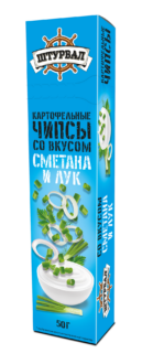 чипсы пластины сметана 50 гр/25