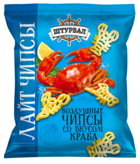 Чипсы CHIPS Lite "ОВАЛ" Краб" 65 гр/ 12