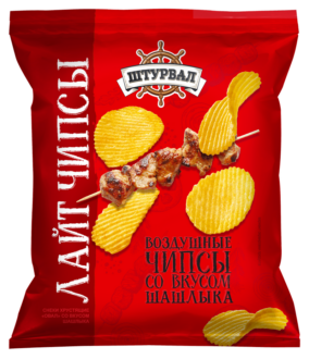Чипсы CHIPS Lite "ОВАЛ" Шашлык" 65 гр/ 12