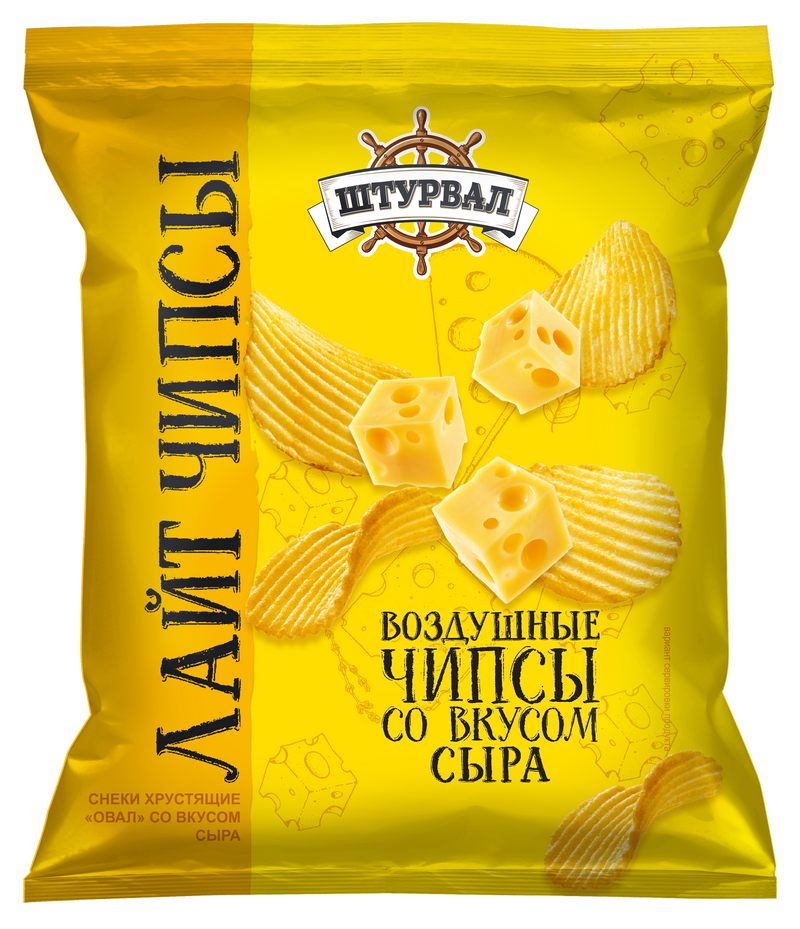 Чипсы CHIPS Lite "ОВАЛ" Сыр" 65 гр/ 12
