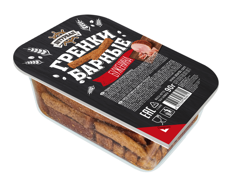 Гренки БАРНЫЕ с Бужениной  90 гр/16
