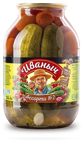Ассорти "Иваныч" №2 (томаты,огурцы) 2 л/4